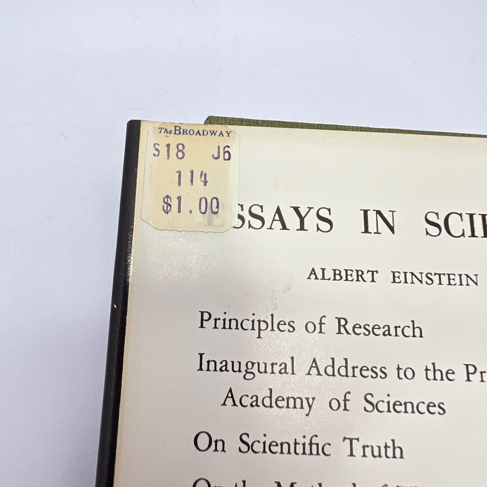 Essays in Science Albert Einstein Hardcover Dust Jacket 1934 Vintage Physics - Picture 4 of 11